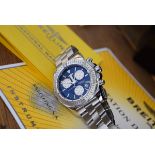 BREITLING - CHRONOGRAPH COLT - BLUE / WHITE DIAL - BOX AND PAPERS