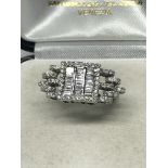 18k WHITE GOLD DIAMOND CLUSTER RING 0.50ct