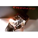 *Stunning* Chopard Two O Ten - Steel/ Black Dial & Black 'Croco' Leather