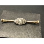 18ct GOLD DIAMOND SET BROOCH