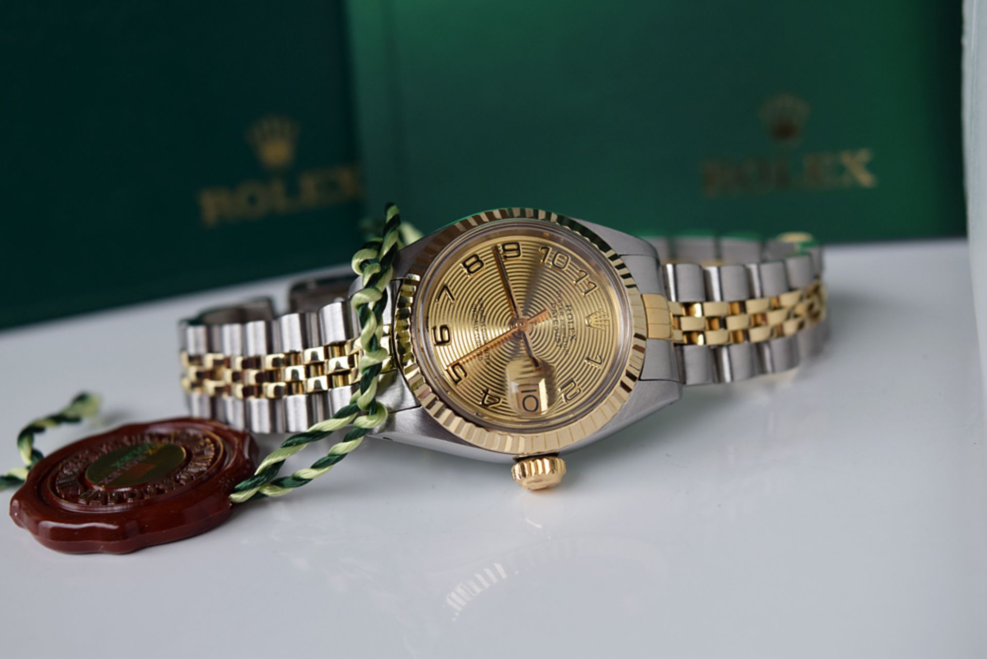 ROLEX DATEJUST - GOLD & STAINLESS STEEL WITH CONCENTRIC RING DIAL