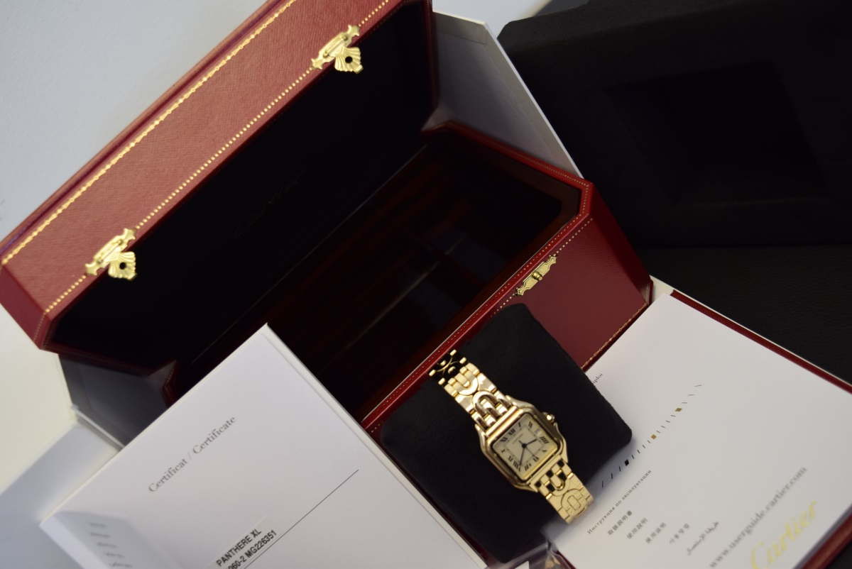 Solid 18K Gold Cartier Panthere XL - Very Rare XL 'Art Deco' Model (Boxset & Certificate) - Image 5 of 15