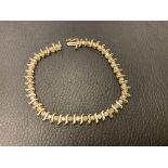 APPROX 2.00ct DIAMOND SET BRACELET 9ct GOLD