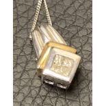 10ct GOLD DIAMOND PENDANT & CHAIN