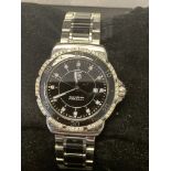 TAG HEUER LADIES DIAMOND SET CERAMIC WATCH WITH BOX & CARD