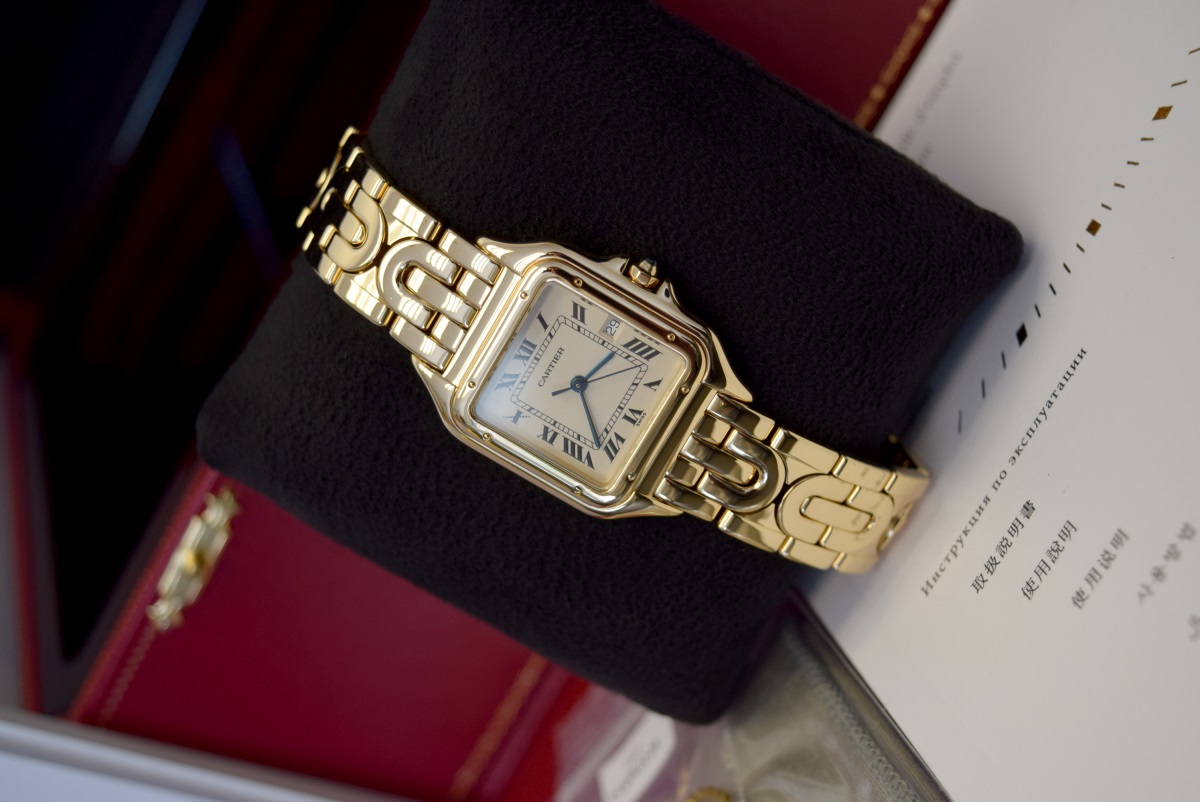 Solid 18K Gold Cartier Panthere XL - Very Rare XL 'Art Deco' Model (Boxset & Certificate) - Image 8 of 15