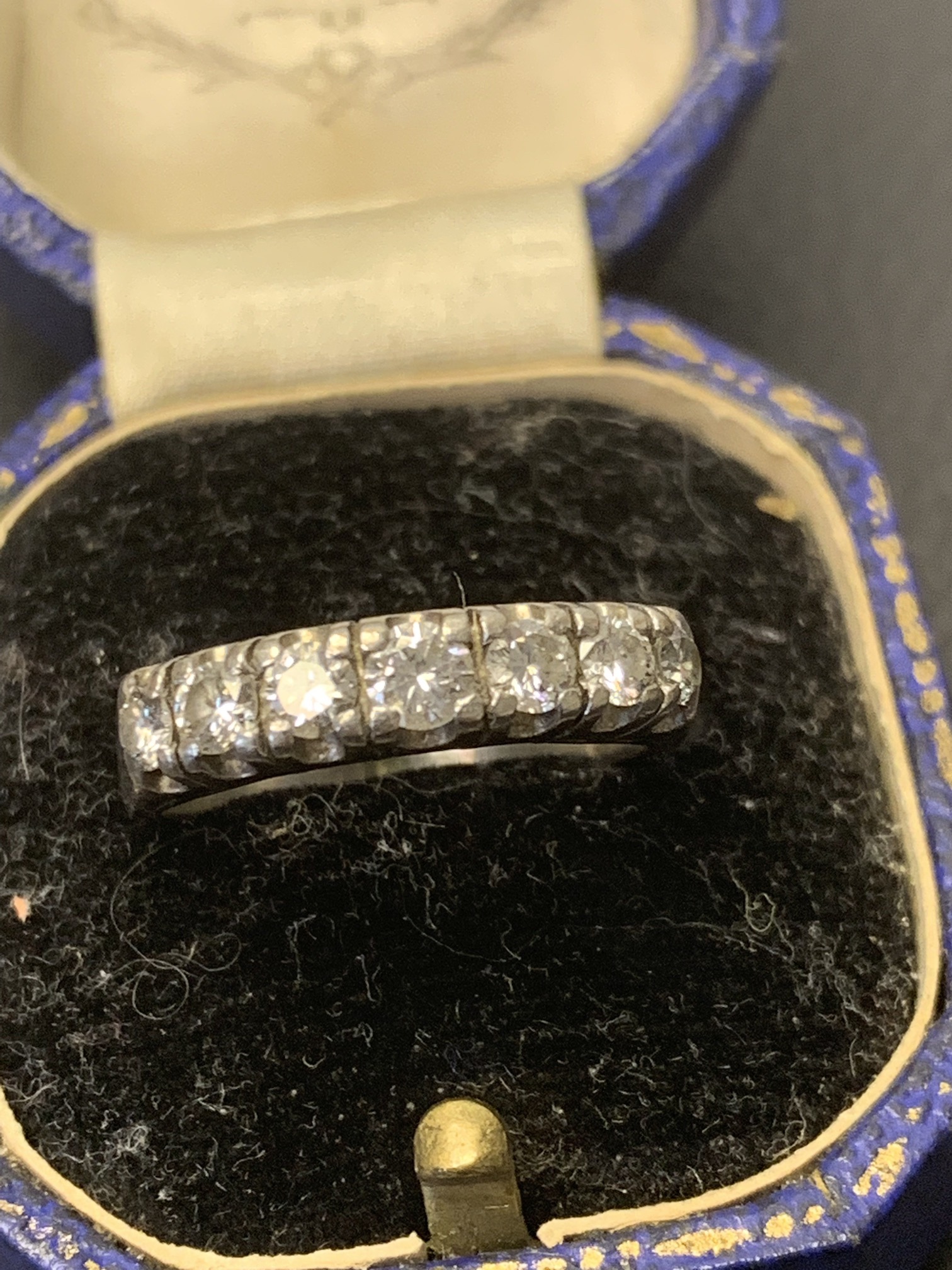 7 x DIAMOND PLATINUM 1/2 ETERNITY RING 1.00ct