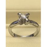 DESIGNER 18ct GOLD 0.33ct DIAMOND RING