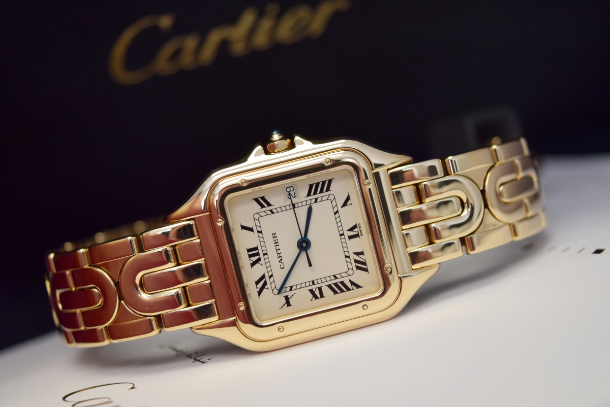 Solid 18K Gold Cartier Panthere XL - Very Rare XL 'Art Deco' Model (Boxset & Certificate) - Image 13 of 15