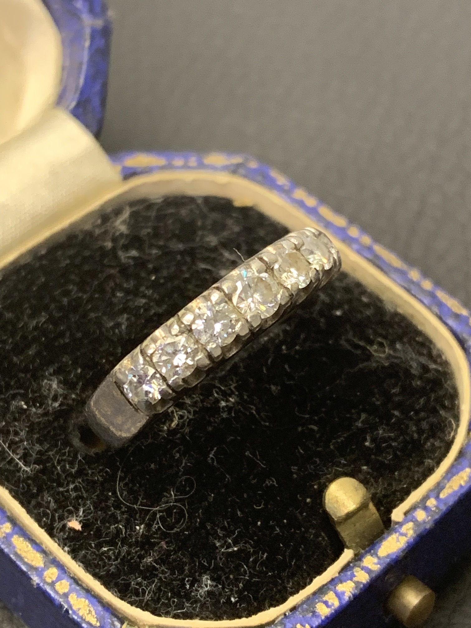 7 x DIAMOND PLATINUM 1/2 ETERNITY RING 1.00ct - Image 2 of 2