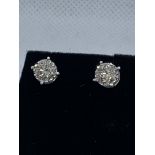 1.82ct DIAMOND SOLITAIRE EARRINGS SET IN WHITE GOLD