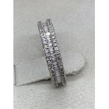 18ct WHITE GOLD 1.00ct DIAMOND FULL ETERNITY RING