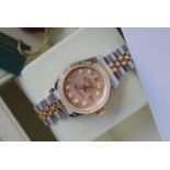 Rolex Datejust 18K Gold/ Steel 'Champagne' Diamond-set (FULL SET)