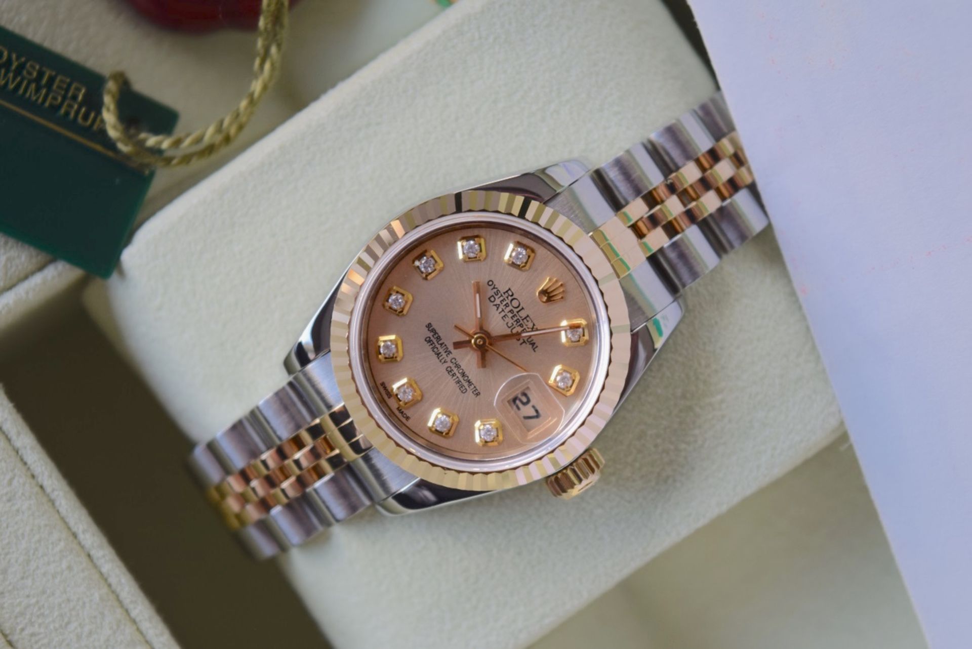 Rolex Datejust 18K Gold/ Steel 'Champagne' Diamond-set (FULL SET)