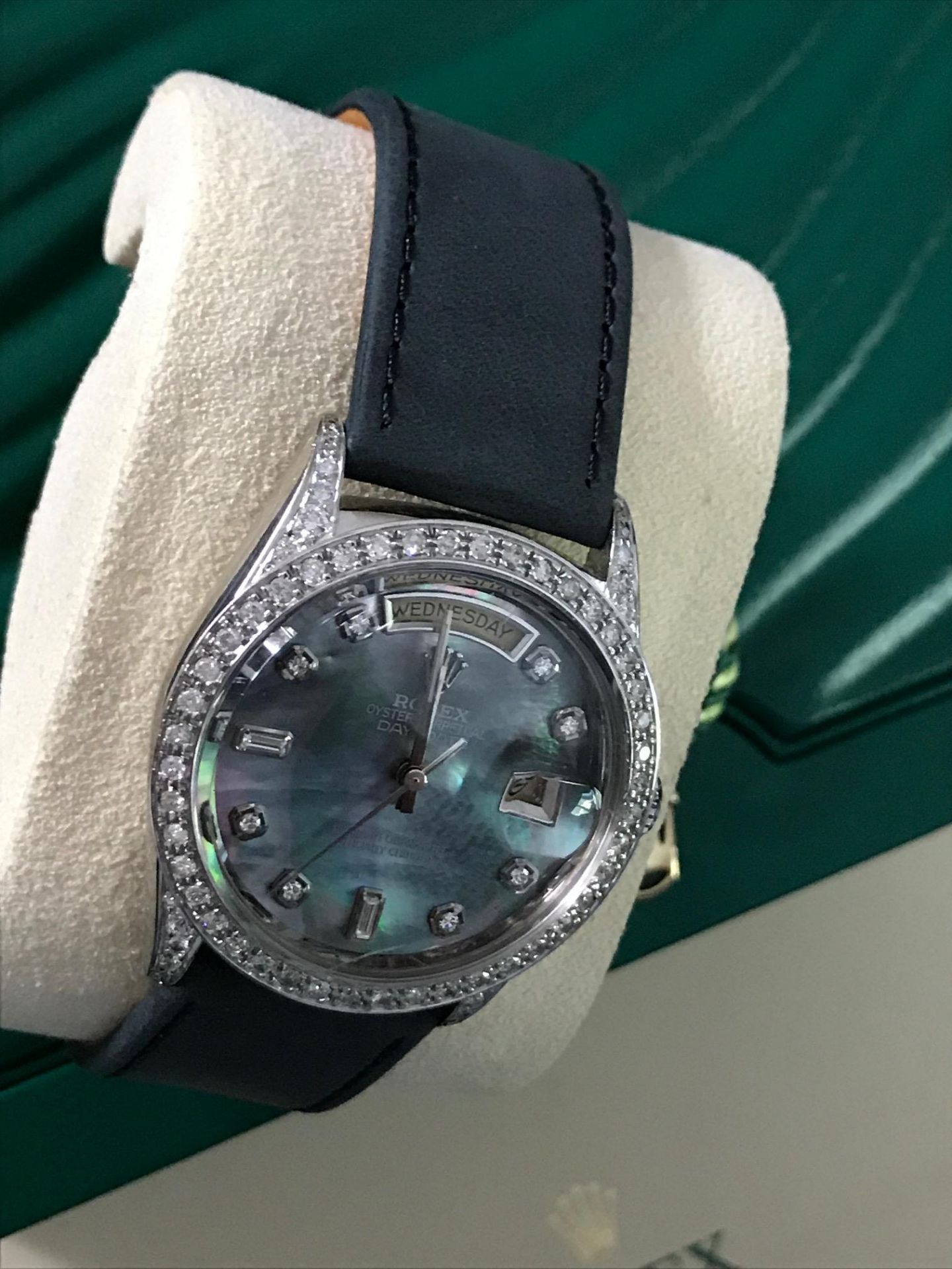 *Diamond Encrusted* Rolex Day Date 18K White Gold (Black Pearl Dial) - Image 3 of 7