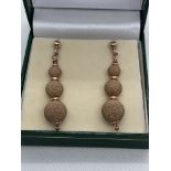 ROSE GOLD COLOURED DROP EARRINGS