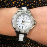 *DIAMOND* TAG Heuer Formula One Steel/ White Ceramic Ladies Watch