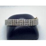 4 ROW 10.00ct DIAMOND BRACELET SET IN 14ct GOLD