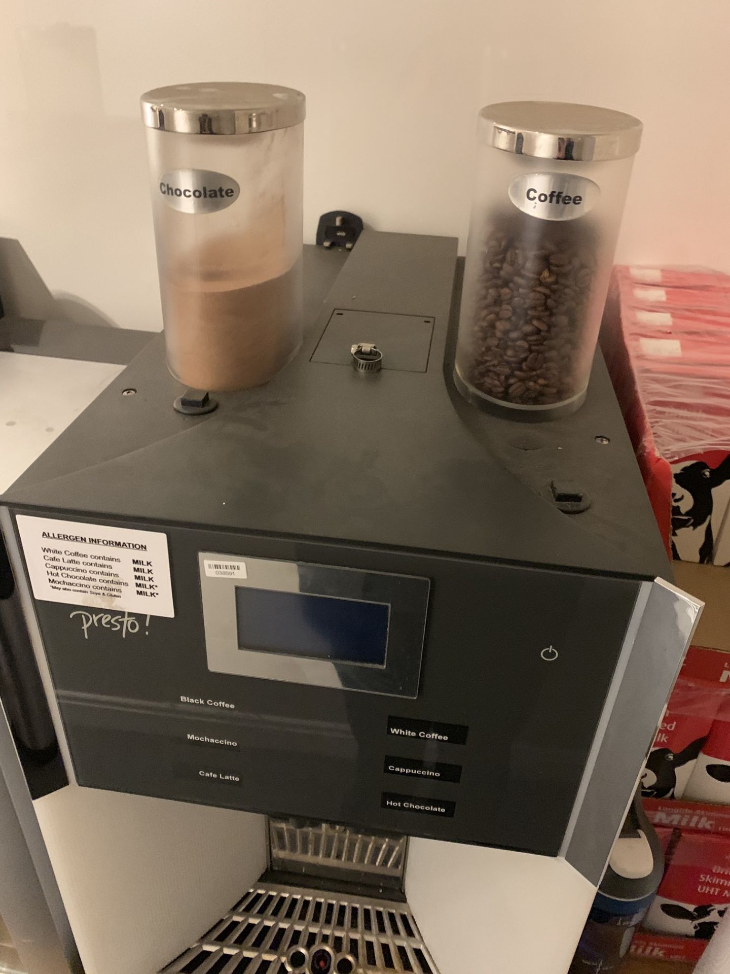 PRESTO COFFEE LATTE MACHINE WITH MILK FRIDGE - Image 2 of 3