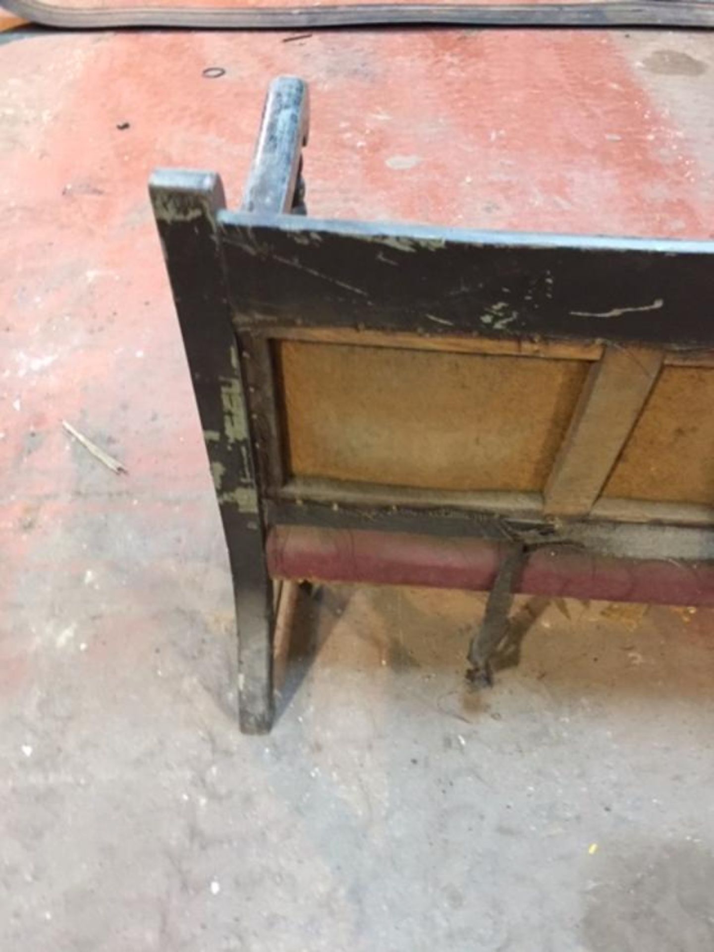 Old pub bench structurally very strong needs upholstery 6ft 4 long - Image 7 of 7