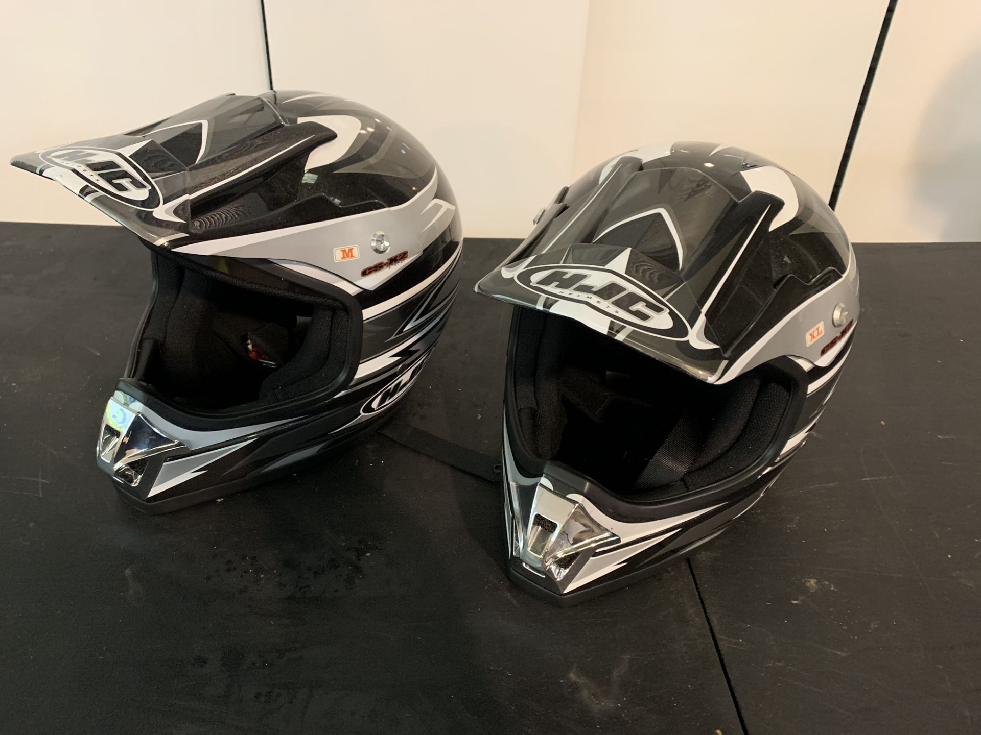 2 X CLX4 COMBO CRASH HELMETS (1 X MED & 1 X LARGE)