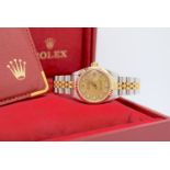 26mm Rolex Datejust Ref. 69173 Steel/ 18K Gold - Champagne Factory Diamonds