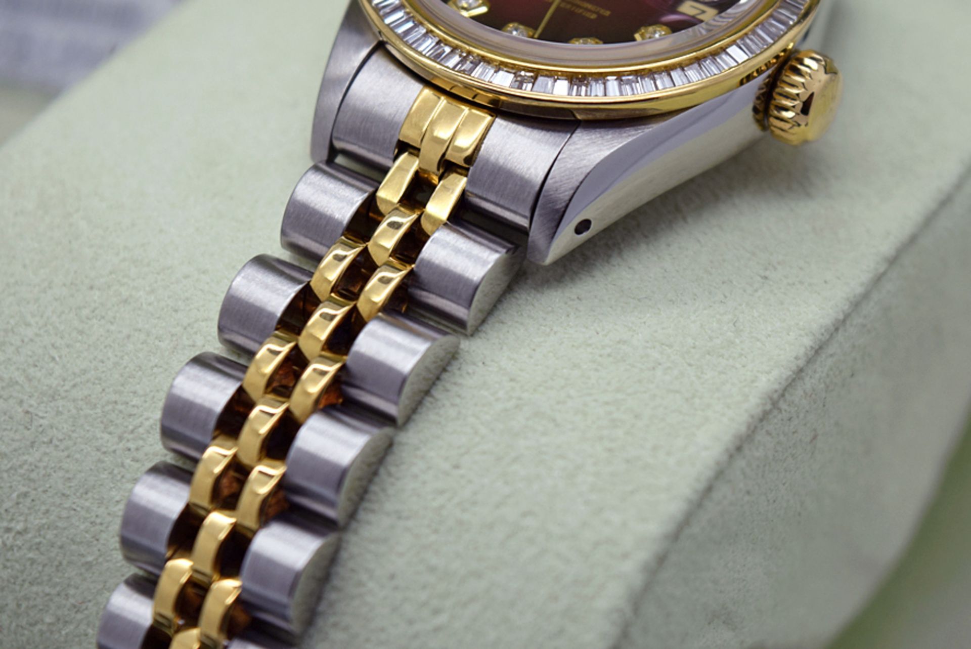 *STUNNING* ROLEX DATEJUST 18K Gold & Stainless Steel - Baguette Diamond Bezel and Diamond Dial - Image 6 of 11