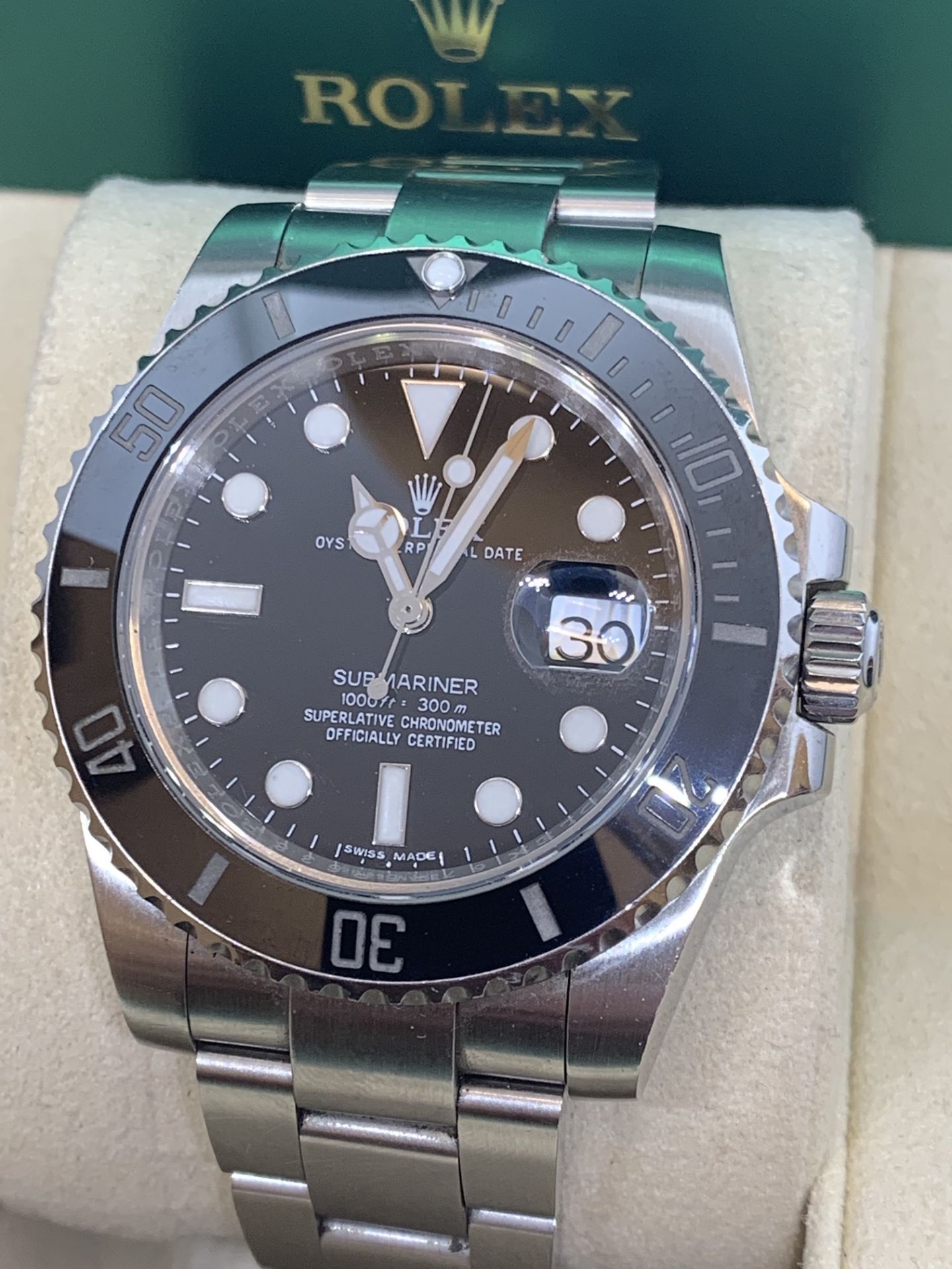 ROLEX SUBMARINER 3135 MOVEMENT WITH S/S METAL WATCH CASE - Image 9 of 13