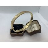 SOLID 18ct GOLD BANGLE MARKED "CARTIER" SIZE 17