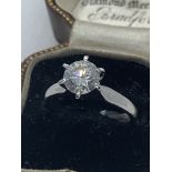 1.30ct DIAMOND SOLITAIRE RING SET IN WHITE GOLD