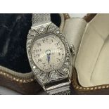 VINTAGE PLATINUM LADIES WATCH