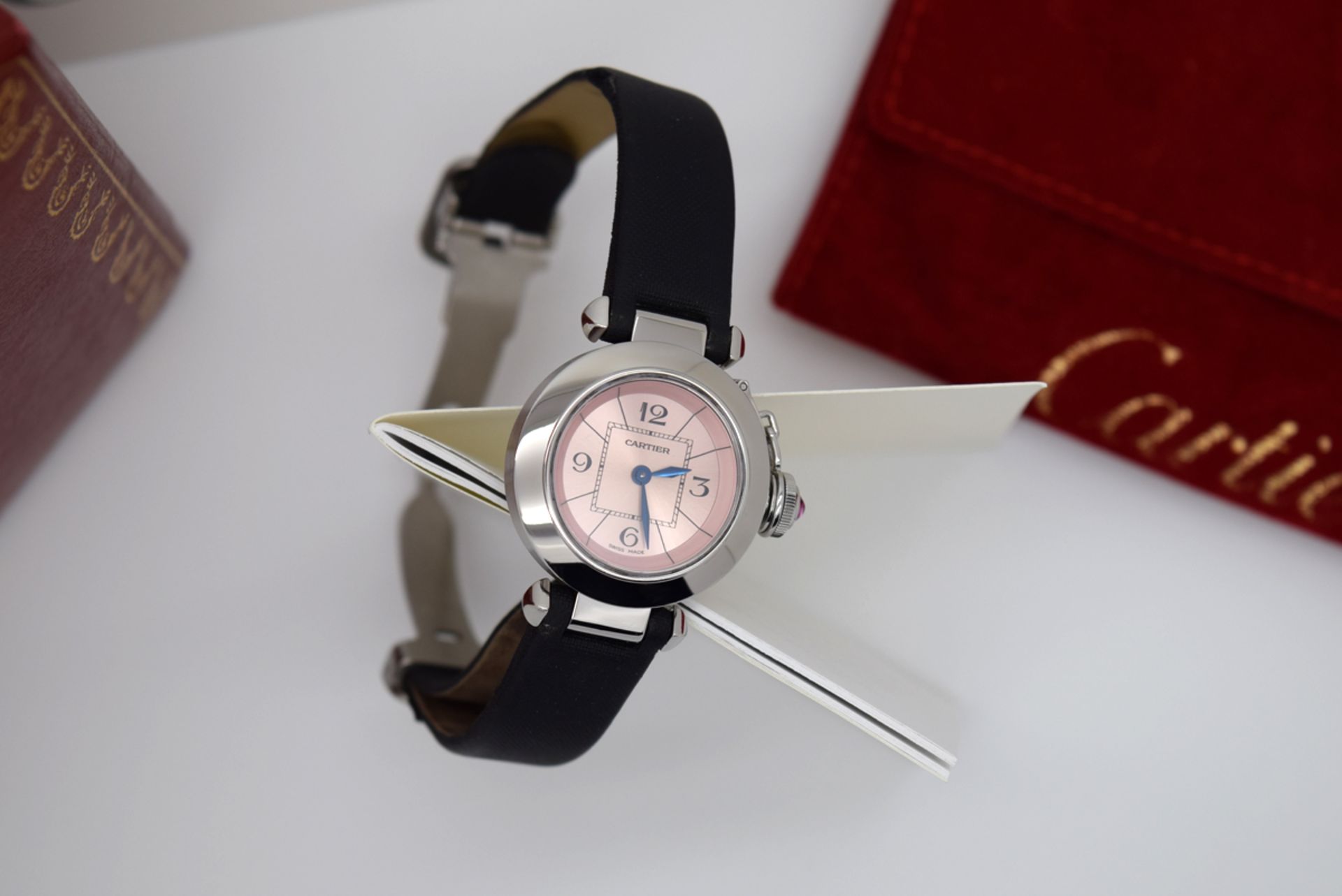 *CARTIER - PASHA / MISS PASHA WITH GORGEOUS PINK DIAL (2973) - Image 11 of 12