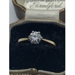 18ct GOLD 0.65ct DIAMOND SOLITAIRE RING