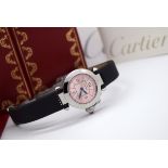 *CARTIER - PASHA / MISS PASHA WITH GORGEOUS PINK DIAL (2973)