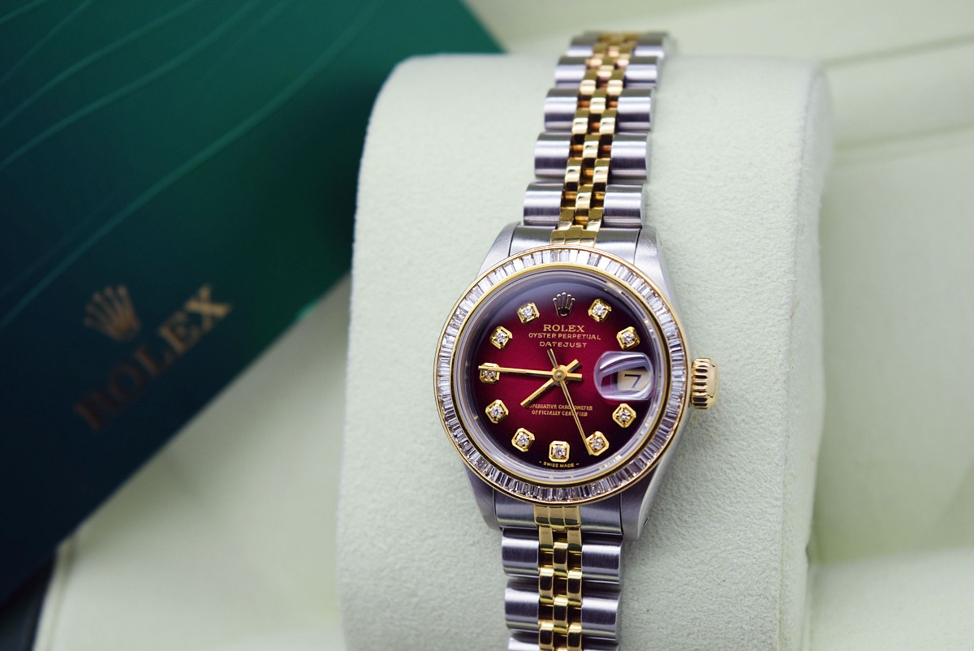 *STUNNING* ROLEX DATEJUST 18K Gold & Stainless Steel - Baguette Diamond Bezel and Diamond Dial - Image 8 of 11