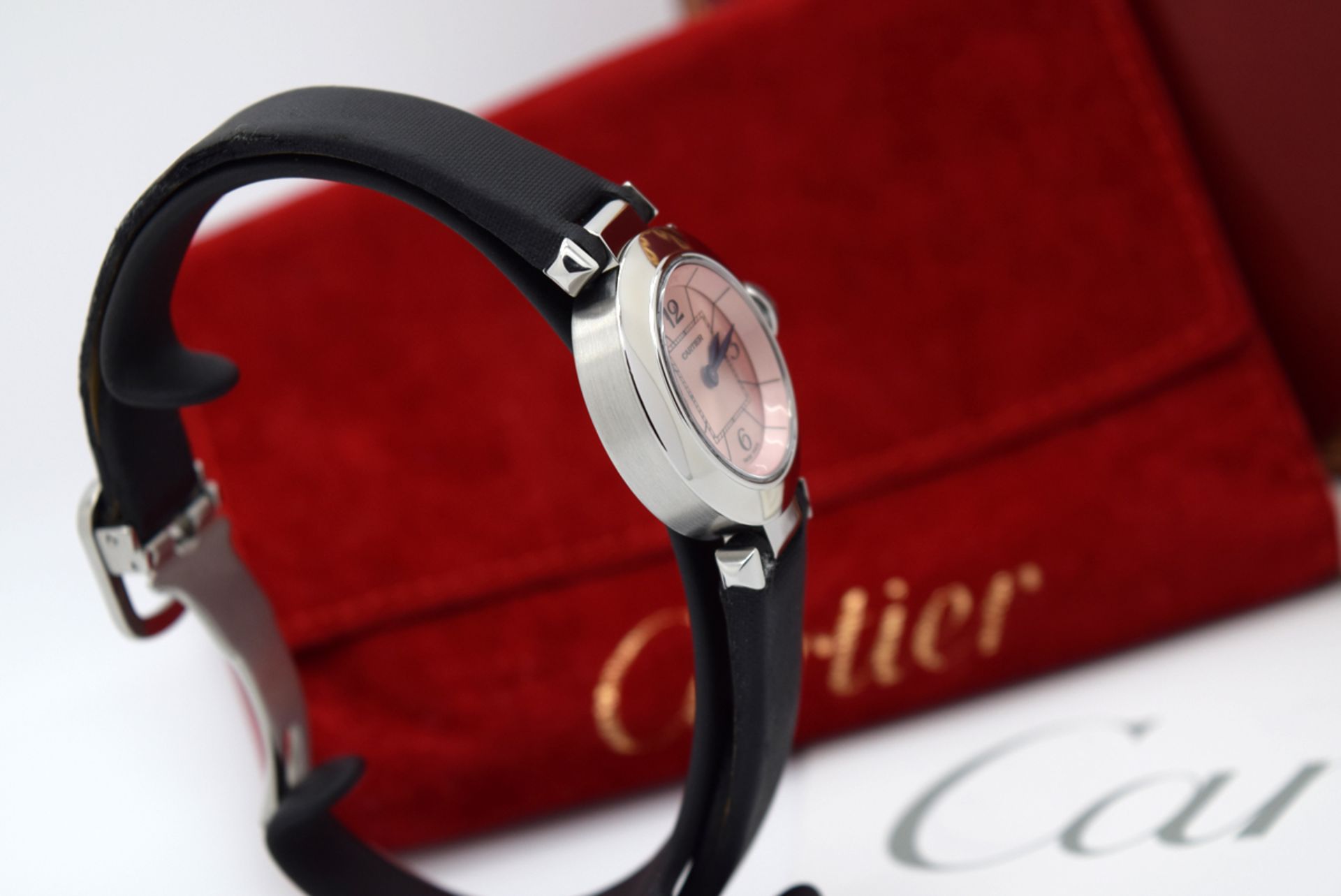 *CARTIER - PASHA / MISS PASHA WITH GORGEOUS PINK DIAL (2973) - Image 4 of 12