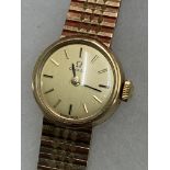 9ct GOLD LADIES OMEGA WATCH