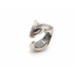 Ring made of 925 silver with 2 diamonds.Weight 49.2 g, size 59- - -15.00 % buyer's premium on the