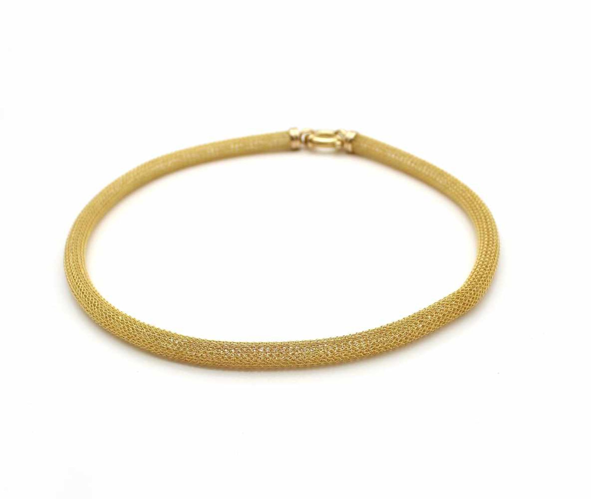 585 gold knitted chain.weight 31,8 g, length 45 cm, diameter 6,8 mm- - -15.00 % buyer's premium on - Bild 3 aus 3