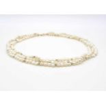 Cultured pearl necklace with 585 gold.length 52 cm- - -15.00 % buyer's premium on the hammer