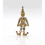 Pendant made of 585 gold with diamonds, total ca. 1,4 ct ( 1 stone is missing ) and ruby, sapphire.