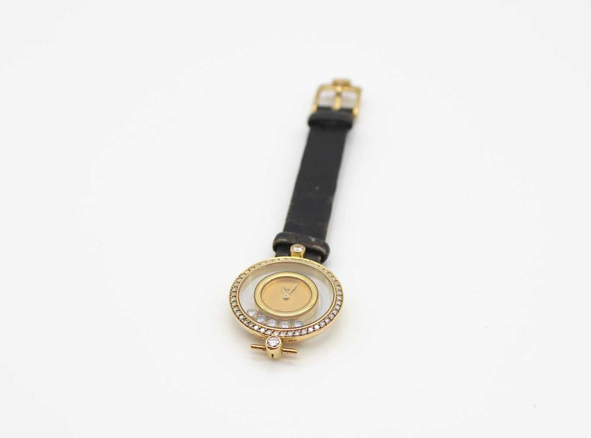 Chopard Damenarmbanduhr Happy Diamond 20/3926 aus 750er Gold mit einem defekten Lederarmband (1 - Bild 3 aus 3