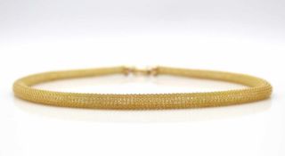 585 gold knitted chain.weight 31,8 g, length 45 cm, diameter 6,8 mm- - -15.00 % buyer's premium on