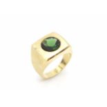 Ring of 585 gold with a tourmaline.Weight 17.8 g, size 69- - -15.00 % buyer's premium on the