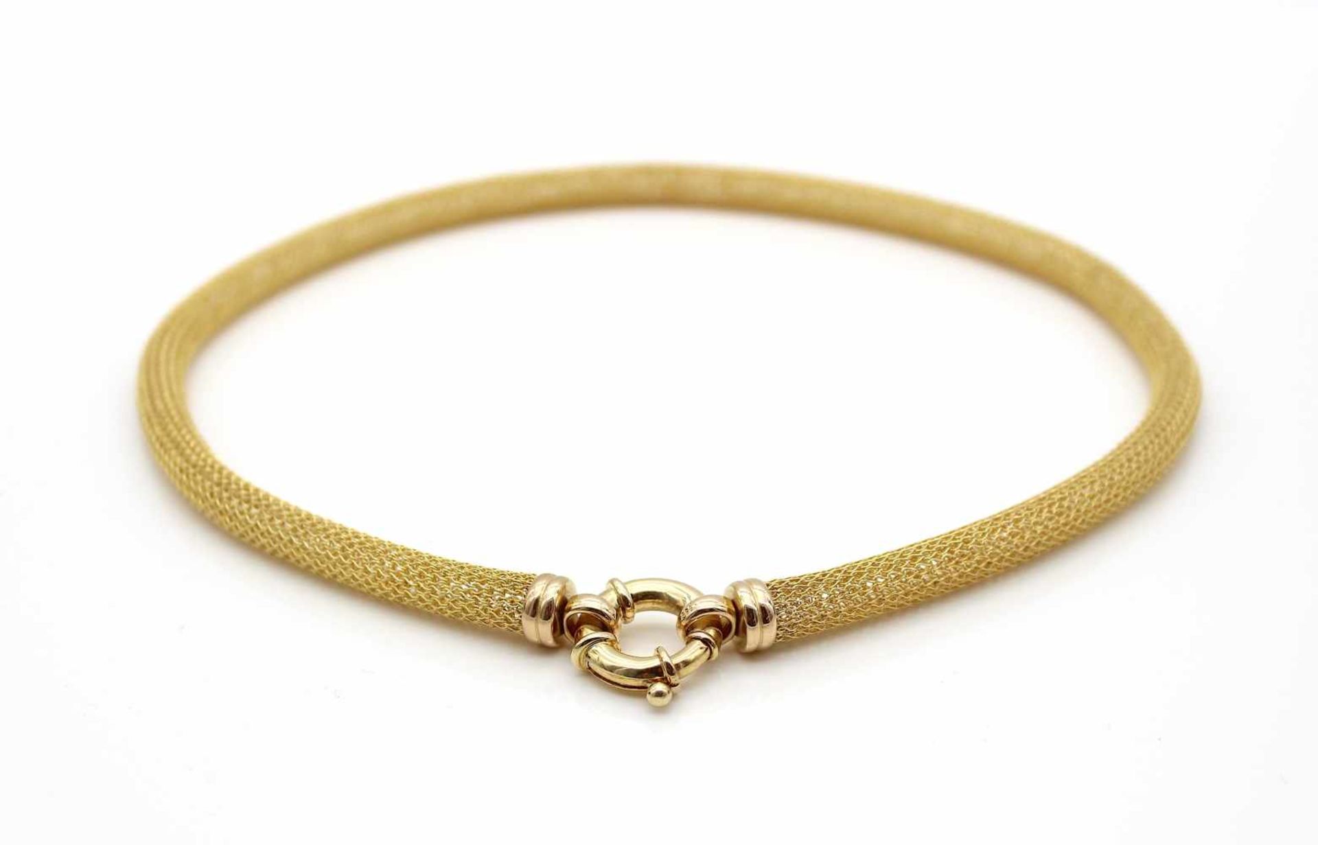 585 gold knitted chain.weight 31,8 g, length 45 cm, diameter 6,8 mm- - -15.00 % buyer's premium on - Bild 2 aus 3