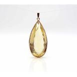 zurückgezogen / withdrawn---Pendant tested for 750 gold with a citrine approx. 150 ct. Weight 36.7