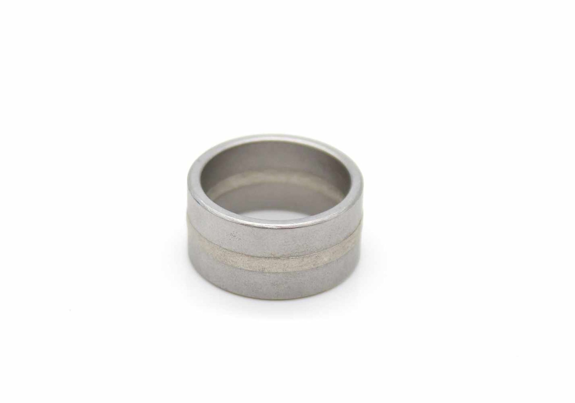 Niessing ring made of steel and 1000 platinumWeight 9.8 g, size 53. Niessing Ring aus Stahl und - Bild 2 aus 3