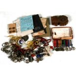 A group of miniature dress medals awarded to 'K R Eates'; together with related ephemera and other