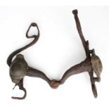 A bronze & iron horse bit, possibly Viking, purportedly excavated from a beach in Denmark in the