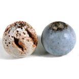 Alan Wallwork (b1931) - two Studio Pottery seed pod vases, incised 'AW' to the underside, the
